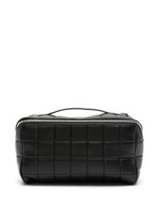 Saint Laurent trousse de toilette matelassée Cube Trousse en cuir - Noir