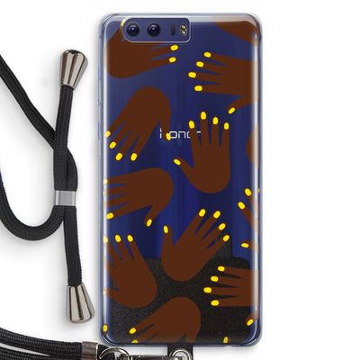 Hands dark: Honor 9 Transparant Hoesje met koord