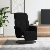Fauteuil met voetensteun verstelbaar fluweel zwart