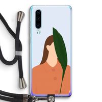 Leaf: Huawei P30 Transparant Hoesje met koord Leaf: Huawei P30 Transparant Hoesje met koord