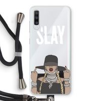 Slay All Day: Samsung Galaxy A70 Transparant Hoesje met koord