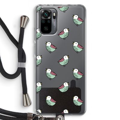 Vogeltjes: Xiaomi Redmi Note 10 Pro Transparant Hoesje met koord