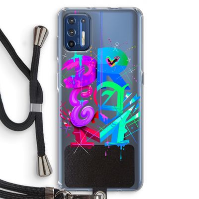 Dream: Motorola Moto G9 Plus Transparant Hoesje met koord