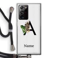 Charcoal Flora: Samsung Galaxy Note 20 Ultra / Note 20 Ultra 5G Transparant Hoesje met koord