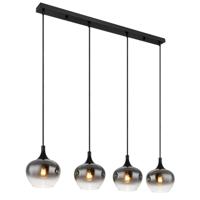 Globo Zwarte hanglampMaxy 4-lichts recht - 15548-4H