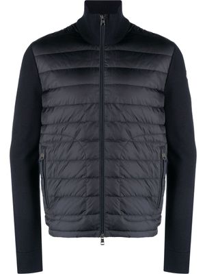 Moncler veste matelassée à manches en maille - Bleu