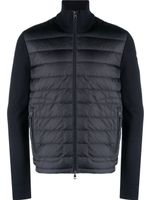 Moncler cardigan matelassé à fermeture zippée - Bleu - thumbnail