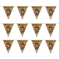 Cowboys en western thema Vlaggenlijn - 3x - 500 cm - versiering - slinger Cowboys en western thema Vlaggenlijn - 3x - 500 cm - versiering - slinger