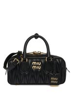 Miu Miu sac matelassé Arcadie en cuir nappa - Noir - thumbnail