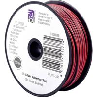 TRU COMPONENTS 1565203 Draad 2 x 0.14 mm² Zwart, Rood 50 m