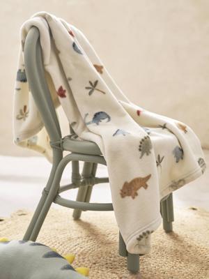 Bedrukte fleece deken. meerkleurig