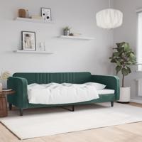 Slaapbank 100x200 cm fluweel donkergroen