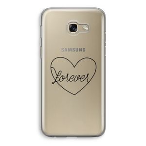 Forever heart black: Samsung Galaxy A5 (2017) Transparant Hoesje