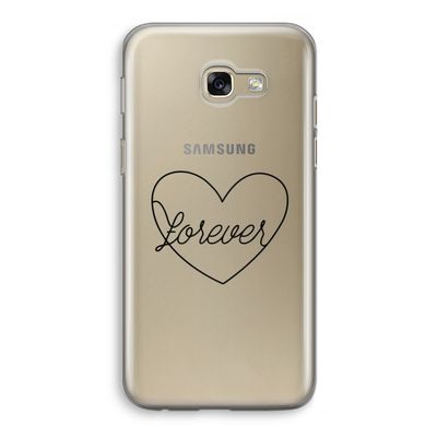 Forever heart black: Samsung Galaxy A5 (2017) Transparant Hoesje