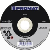 Promat Afbraamschijf | Action | D125xS6mm | gebogen | gat 22,23 mm - 4000843299 4000843299 - thumbnail