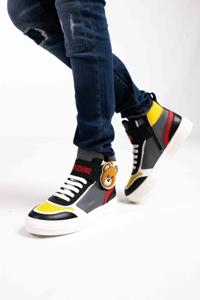Moschino Sneakers 75980 Dames/Kids Grijs/Zwart - Maat 37 - Kleur: RoodZwartGeelGrijs | Soccerfanshop