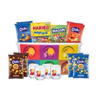 Partybox verjaardag / feest - Croky chips & glazen + Haribo snoep Partybox verjaardag / feest - Croky chips & glazen + Haribo snoep