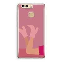 Pink boots: Huawei P9 Transparant Hoesje