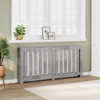 VidaXL Radiatorombouw 175x20x82 cm bewerkt hout betongrijs - thumbnail
