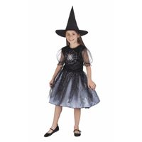 Halloween kinder verkleedkleding heks met spin 4-6 jaar  -