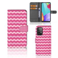 Samsung Galaxy A52 | Telefoon Hoesje | Waves Pink | Portemonnee hoesje
