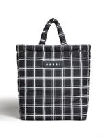 Marni sac cabas Puff à carreaux - Noir