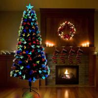 Kunstkerstboom met decoratieve touwlichten Groen 210 cm PVC