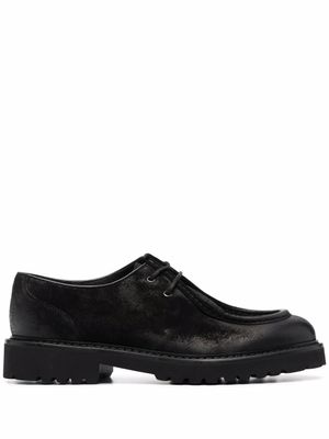 Doucal's chaussures en cuir à lacets - Noir