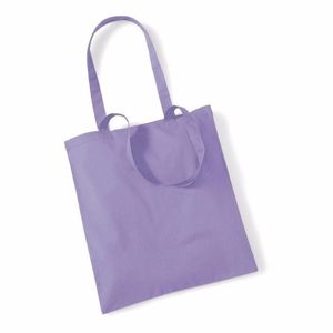 Tote bag katoenen tasje lila 42 x 38 cm