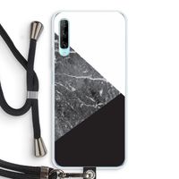 Combinatie marmer: Huawei P Smart Pro Transparant Hoesje met koord