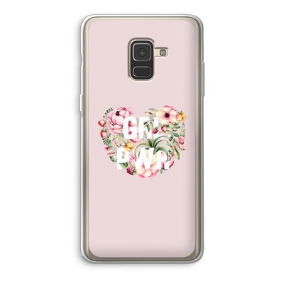 GRL PWR Flower: Samsung Galaxy A8 (2018) Transparant Hoesje
