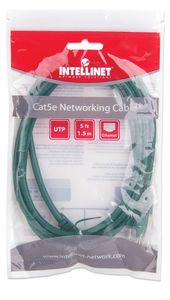 Intellinet 338417 RJ45 Netwerkkabel, patchkabel CAT 5e U/UTP 1.50 m Groen 1 stuk(s)