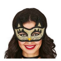 Verkleed oogmasker kat/poes Venitiaans - goud - volwassenen - Carnaval/gemaskerd bal   -