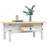 Salontafel 100x55x44 cm Mexicaans grenenhout Corona-stijl wit