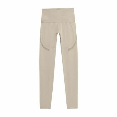 Sportleggings voor Dames 4F Functional SPDF012 Beige - Maat: XS/S