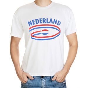 Nederland t-shirt met vlaggen print 2XL  -