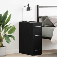 Apothekerskast Zwart eiken 20 x 45.5 x 60 cm Bewerkt hout