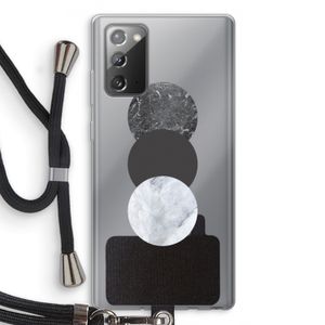 Marmeren cirkels: Samsung Galaxy Note 20 / Note 20 5G Transparant Hoesje met koord