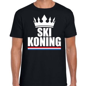 Ski koning apres ski t-shirt zwart heren - Sport / hobby shirts