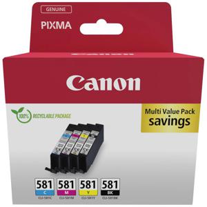 Canon Inktcartridge CLI-581 C/M/Y/BK Multipack Origineel Combipack Zwart, Cyaan, Magenta, Geel 2103C007