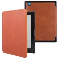Lunso Kobo Aura H20 Edition 2 hoes (6.8 inch) - Leren sleepcover - Cognac