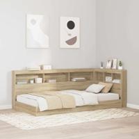 Opberghoofdbord met plank Sonoma eiken 75 cm Bewerkt hout