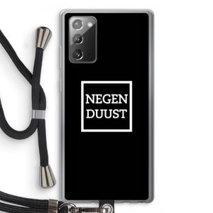 Negenduust black: Samsung Galaxy Note 20 / Note 20 5G Transparant Hoesje met koord