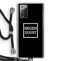 Negenduust black: Samsung Galaxy Note 20 / Note 20 5G Transparant Hoesje met koord