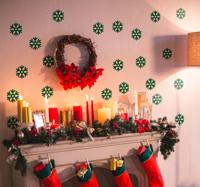 Muurstickers kerst sneeuwvlokjes