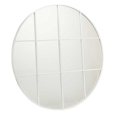 Wandspiegel Cirkelvormig Metaal Wit (100 x 2,5 x 100 cm)