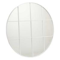Wandspiegel Cirkelvormig Metaal Wit (100 x 2,5 x 100 cm)