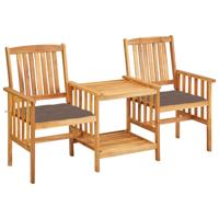 Tuinstoelen met tafeltje en kussens massief acaciahout