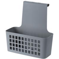 Badkamer of kast opberg/sorteer hang mandje - 24 x 10 x 25 cm - grijs - kunststof