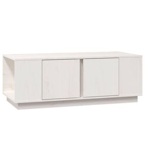 vidaXL Salontafel 110x50x40 cm massief grenenhout wit